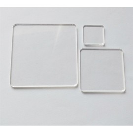 20PCS Blank Clear Acrylic Square Material,Plexiglass Laser Cut Square Sheet with Round Corners, DIY Accessory 1/8" Thickness (1.0")