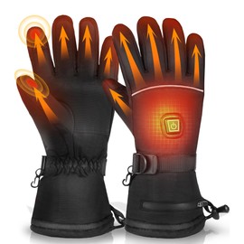 LUWATT Heated Gloves for Men Women, Rechargeable Lithium Battery 3 Temperature Settings Electric Heat Gloves for Men Women for Sports Outdoor Climbing Hiking Skiing Winter