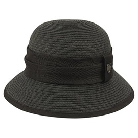 Gatsby - Gorro de lino con banda de encaje y flores para mujer, Cl2797black, One Size