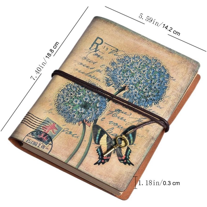 Journal Notebook for Women Men, Refillable Travelers Notebook Antique Leather