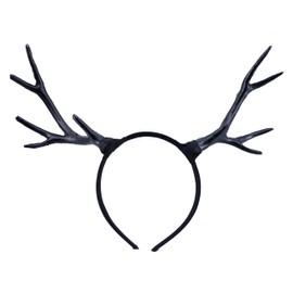 Arsimus Renaissance LARP Deer Antler Headband (Black)