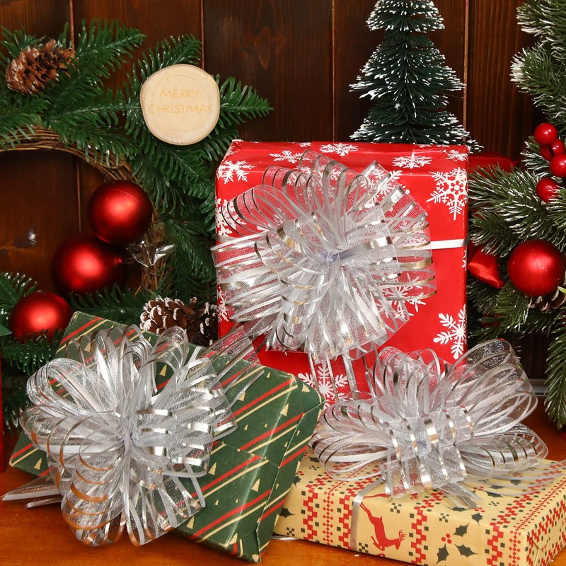 12 Pieces Large Pull Bow for Gift Wrapping Ribbon Pull