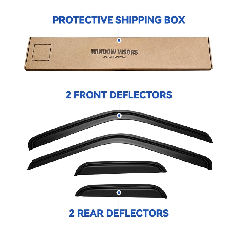 Window Visors Rain Guards for 1988-1999 Chevy/GMC C1500/ C2500/C3500/ K1500/