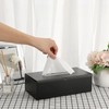 BTSKY Black Rectangular Tissue Box Cover - Stainless Steel Tissue