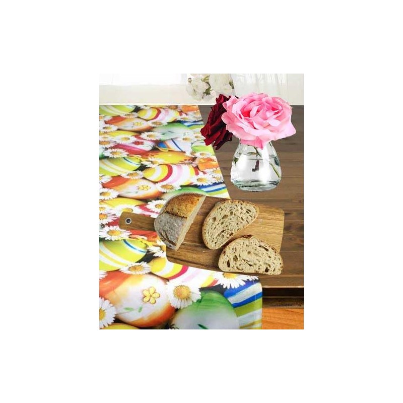 KAMACA Table Runner Spring Easter Flowers Rabbit Decor Easter Bunny