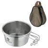 Camping Moon S-360-2P+B Camping Cup, Stainless Steel, Shell Cup, Deep,