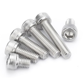M5 x 18mm (70 Pack) Socket Head Cap Screws Metric, Allen Socket Drive, Stainless Steel 18-8 (304), Full Thread, Bright Finish, Machine Thread
