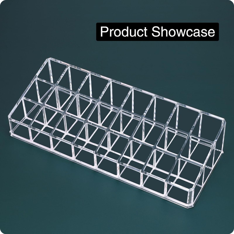 MOSIKER Lipstick Organizer for Vanity,Acrylic Clear Chapstick Lip Gloss Balm