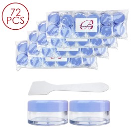 Pana 72PCS 10G/10ML Cream Cosmetic Lavender Sample Jar Containers with Spatulas
