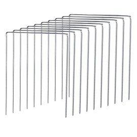 PEUTIER 10pcs Croquet Wickets Replacement, 8.6 x 7.8 Inch Metal Wickets with Galvanized and Plastic Coating Croquet Hoops for Home Lawn Backyard Outdoor Games