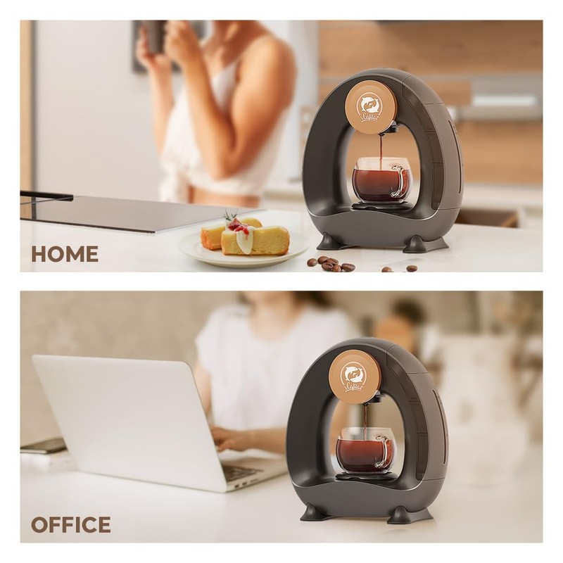 i Cafilas Single Serve Coffee Maker,1400Watts Fast Brewing Stylish＆Compact Design