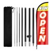 NOW OPEN Feather Flag, 8.2ft NOW OPEN Sign with Aluminum