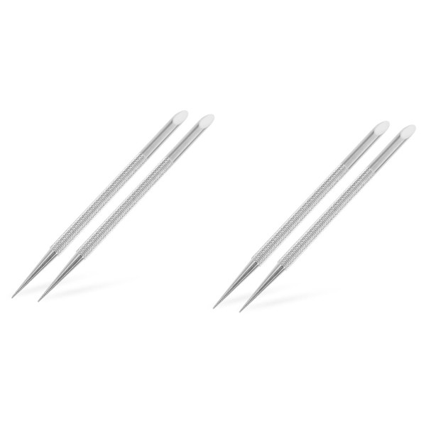 Minkissy 4pcs Stainless Steel Cuticle Pusher for Manicure Nail Art