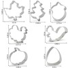 Fall Thanksgiving Cookie Cutters Set 7Pcs - Large Turkey, Pumpkin,