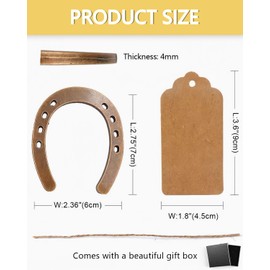 HSIXHAF Personalisiert Glückshufeisen für Hochzeit oder Einzug Geschenk Set,Hufeisen Deko Set mit Glücksbringer Kindergeburtstag mit Geschenkbox aus Kraftpapier zum Einzug Abschlussgeschenk