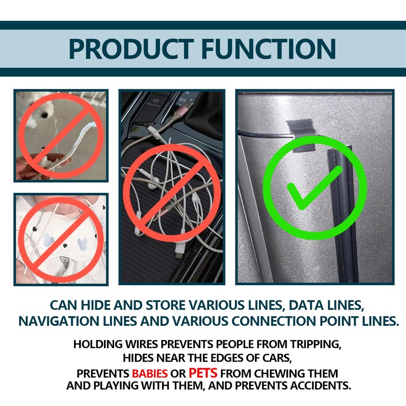 Pleoos Car Concealed Wire Sleeve, PVC Auto Split Sleeving Wire