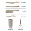Oster Gunderson 6-Piece Kitchen Knife Block Set, Stainless Steel Kitchen