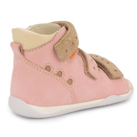 Memo Dino First Walking Supportive SMO Brace-Like Orthopedic Sandal, Pink, 18 (3.5 M US Toddler)