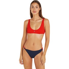 Tommy Jeans Women's Bikini Top Bralette Without Underwire, Hot Heat