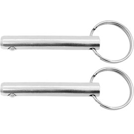 POFET 2pcs Diameter 10mm 316 Stainless Steel Quick Release Pull Ring Detent Pin, Stainless Steel Marine Hardware