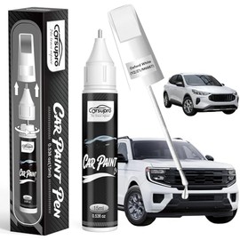 Oxford White (YZ/Z1/M6887) Car Scratch Remover (2-in-1, Pen Tip + Brush) for Ford Touch Up Paint Pen, Precise Color Match for Car Paint Scratch Repair, Quick Chip and Nick Fixes