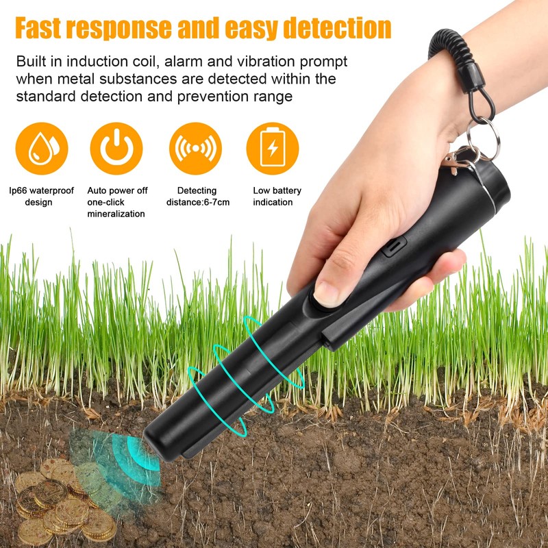 Nivofu Metal Detectors, Waterproof Metal Detector Pinpointer Handheld Pin Pointer