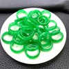 yigedan Women's Natural Green Jadeite Simple Band Ring Jade Jade,