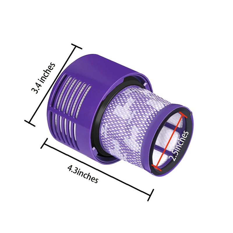 LRFDRESS Replacement Filter V10 for Dyson V10 Cyclone, V10 Absolute,