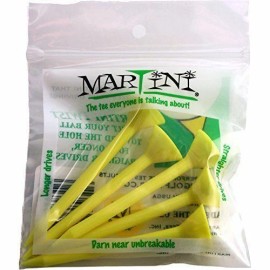 MARTINI 3 1/4" YELLOW ORIGINAL GOLF TEES-2 PACKAGES OR 10 TEES