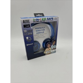 eKids Altec Lansing 2-In-1 Kid Safe Volume Limiting Headphones BLUE - NEW