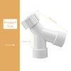 Rumyve Plastic Y Splitter,BSP Hose Y-Piece Splitter Connector,3/4 Inch Plastic