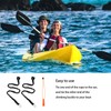 ATBUSS 2 Black Kayak Paddle Ropes, 2 Hooks, 1 Orange
