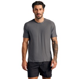True Classic Workout Shirts for Men - Athletic Tops & Gym Shirts for Men, Quick-Dry Mens Workout Shirt, Pack of 1, Carbon, L