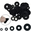 RonJea 200 Pcs Flat Rubber Washers Assortment Kit: Black Rubber