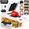 LSXD Cortador de Verduras, Picador Multifuncional 12 en 1, Blanco