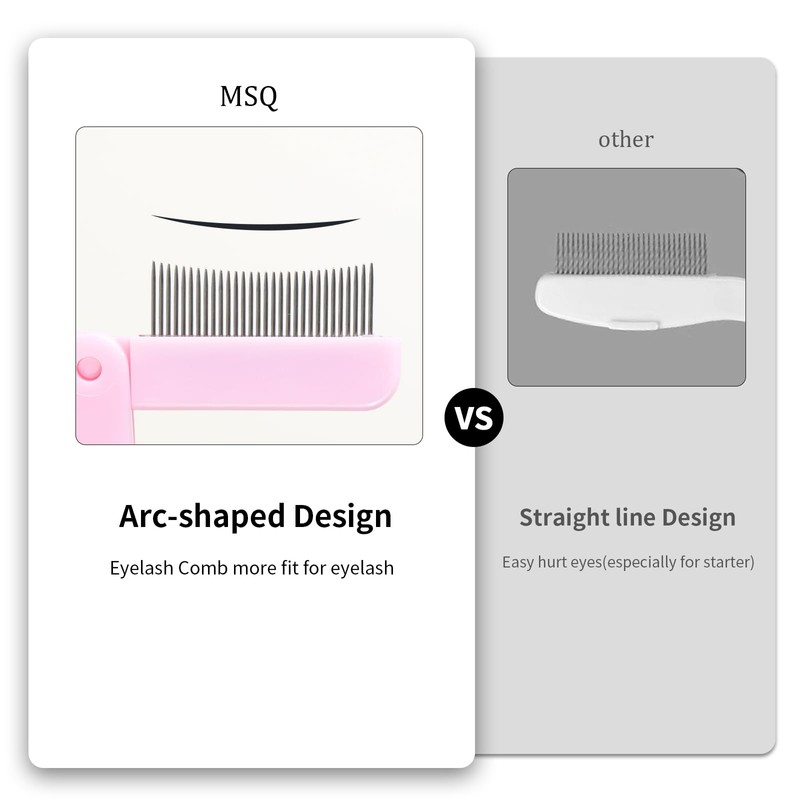 Eyelash Comb MSQ Eyelash Separator Tool Eyelash Comb Separator Folding