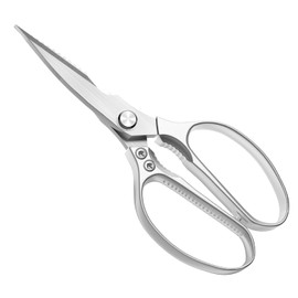 Kitchen Scissors, Multi-Purpose Kitchen Shears, Heavy Duty Dishwasher Safe Food Scissors, 8.5 inches Long, Silvery