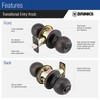 BRINKS Transitional Keyed Entry Door Knob - Tuscan Bronze Exterior