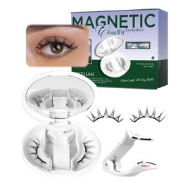 BEYELIAN Portable All-In-One Box Magnetic Eyelashes with Applicator Kit, Reusable Manga False Lashes, No Glue Needed Soft Magnetic Lashes for Eye MAGIC-YT40 (Lightweight & Comfortable)