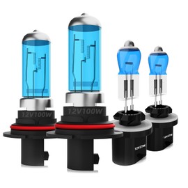 DMEPUGI Headlight Bulbs Fit For Dodge Dakota 1997-2004,9007 High Low Dual Beam 880 Fog Lights Combo,Super Bright 5500K White Light High Performance Halogen Light Bulbs,4PCS