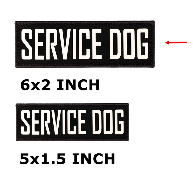 2 Pieces Black White Patches with Hook Backing for Service
