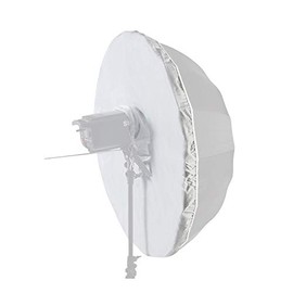 HappyGo 60 Inch Parabolic Umbrella Front Diffuser Cover,Umbrella Diffuser Soft Light Cloth for 16 Rods Black/Silver Parabolic Reflective Lighting Umbrella Fixed with Elastic Band