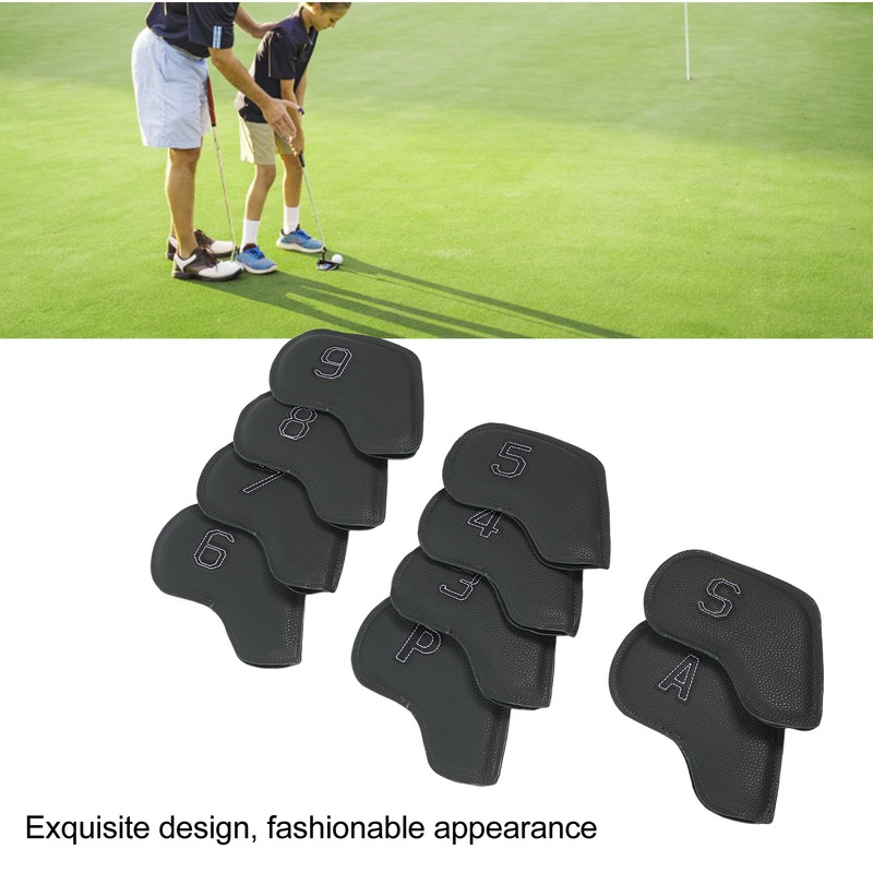 10 Pcs Golf Club Head Cover Stylish Exquisite PU Protective