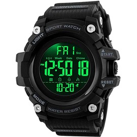 MASTOP Men's Multifunctional Outdoor Sports Dual Time Analog Digital Wrist Watch Gold