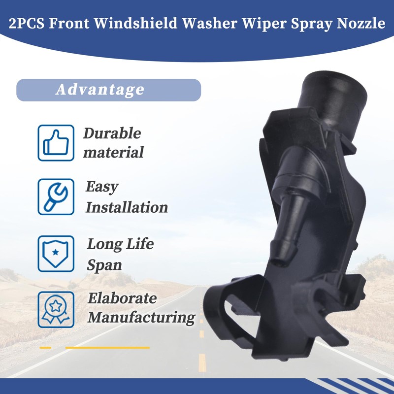 Getfarway Pair Front Windshield Washer Wiper Spray Nozzle 76810-TK4-A11 Compatible