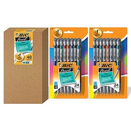 BIC Xtra-Precision Mechanical Pencil, Metallic Barrel, Fine Point (0.5mm), 48-Count