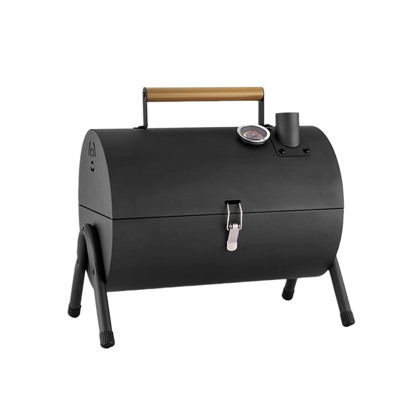 Kiahom Portable Charcoal Grill with Thermometer, Double-sided barbecue grill for
