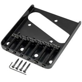 Musiclily Pro 54mm Telecaster Bridge Vintage 6 Barrel Saddles for Tele Style Electric Guitar, Black