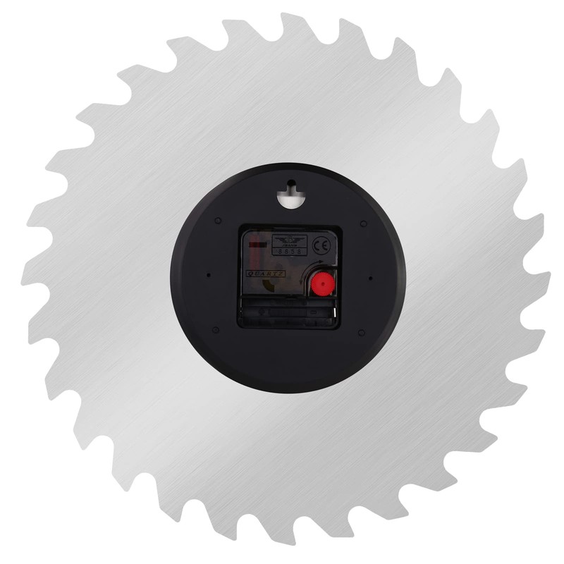 CIGERA 12 Inch Metal Wall Clock with Circular Saw Blade