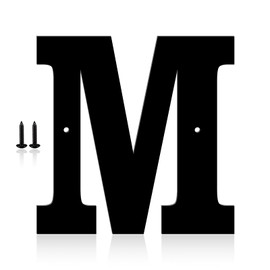 5 Inch Metal Modern House Numbers, House Address Letters and Numbers for Outside Signs - Metal Letters Door Numbers Signage Street Address Plaque for Garden Door Mailbox Decor (Letter M)